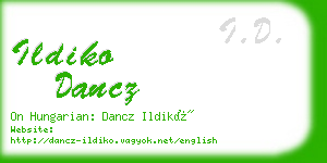 ildiko dancz business card